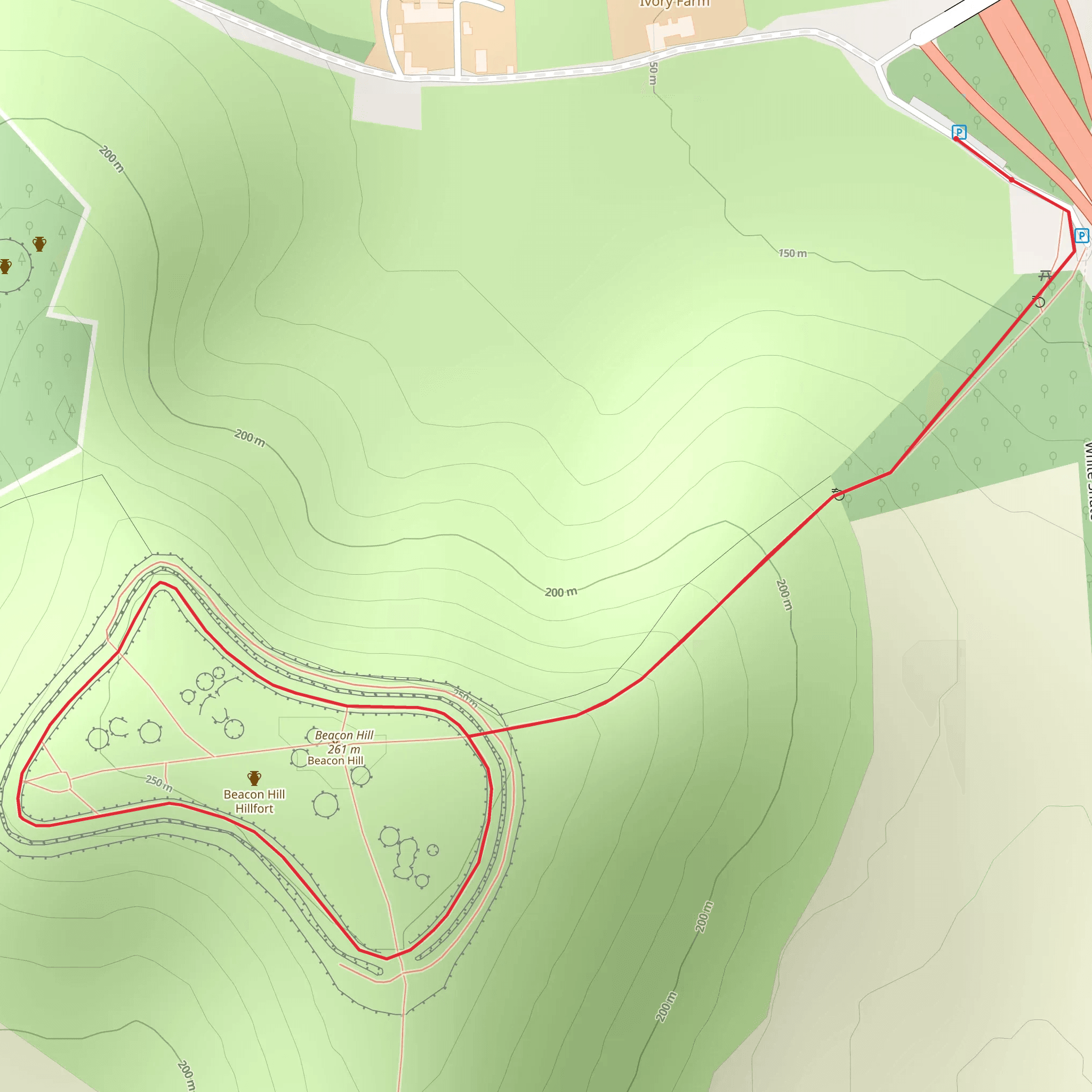 Beacon Hill near Burghclere mobile static map