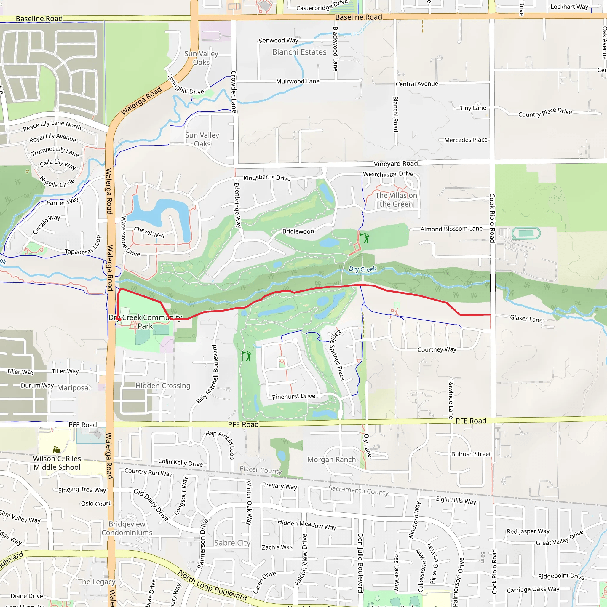 Dry Creek Community Park mobile static map