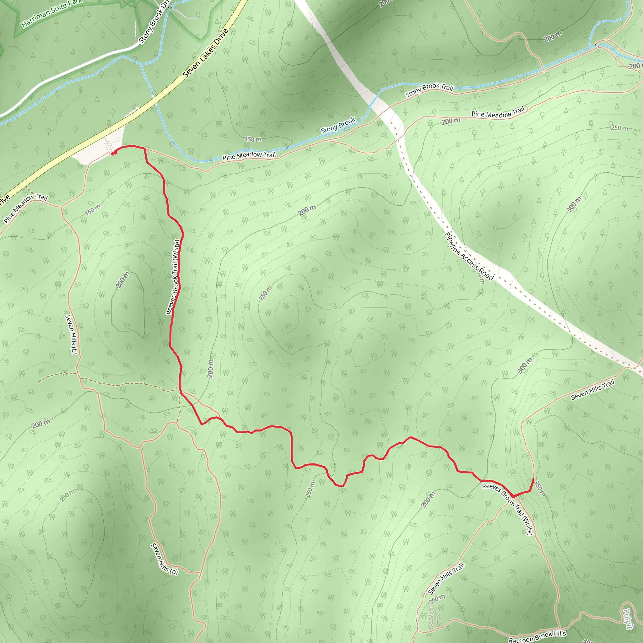 Reeves Brook Trail - White mobile static map