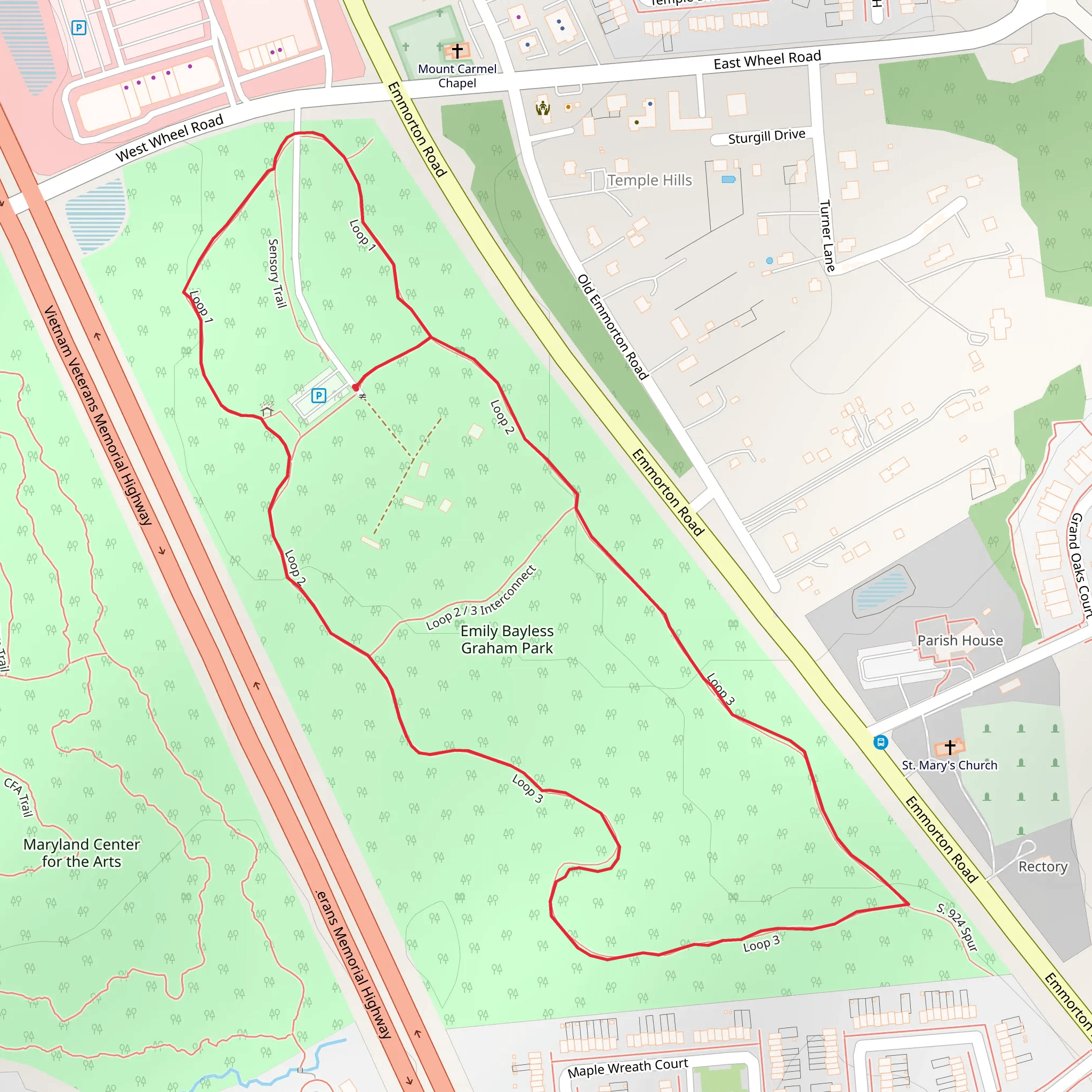 Loop 1,2 and 3 Loop mobile static map