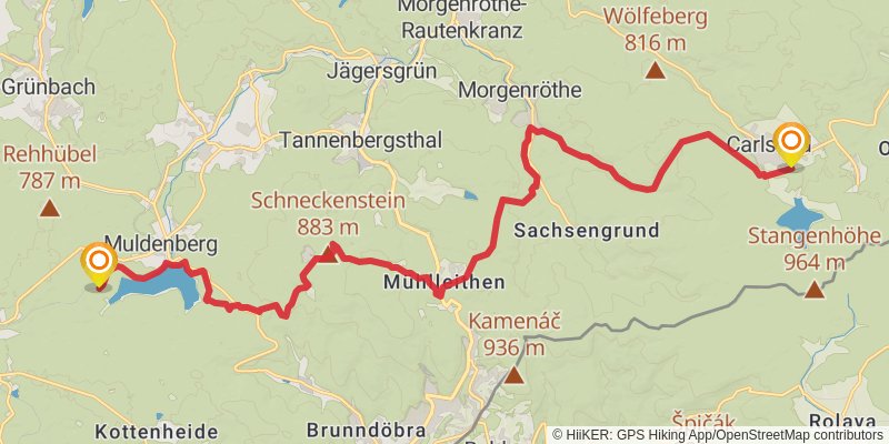 Kammweg Erzgebirge - Vogtland stage 11 Map