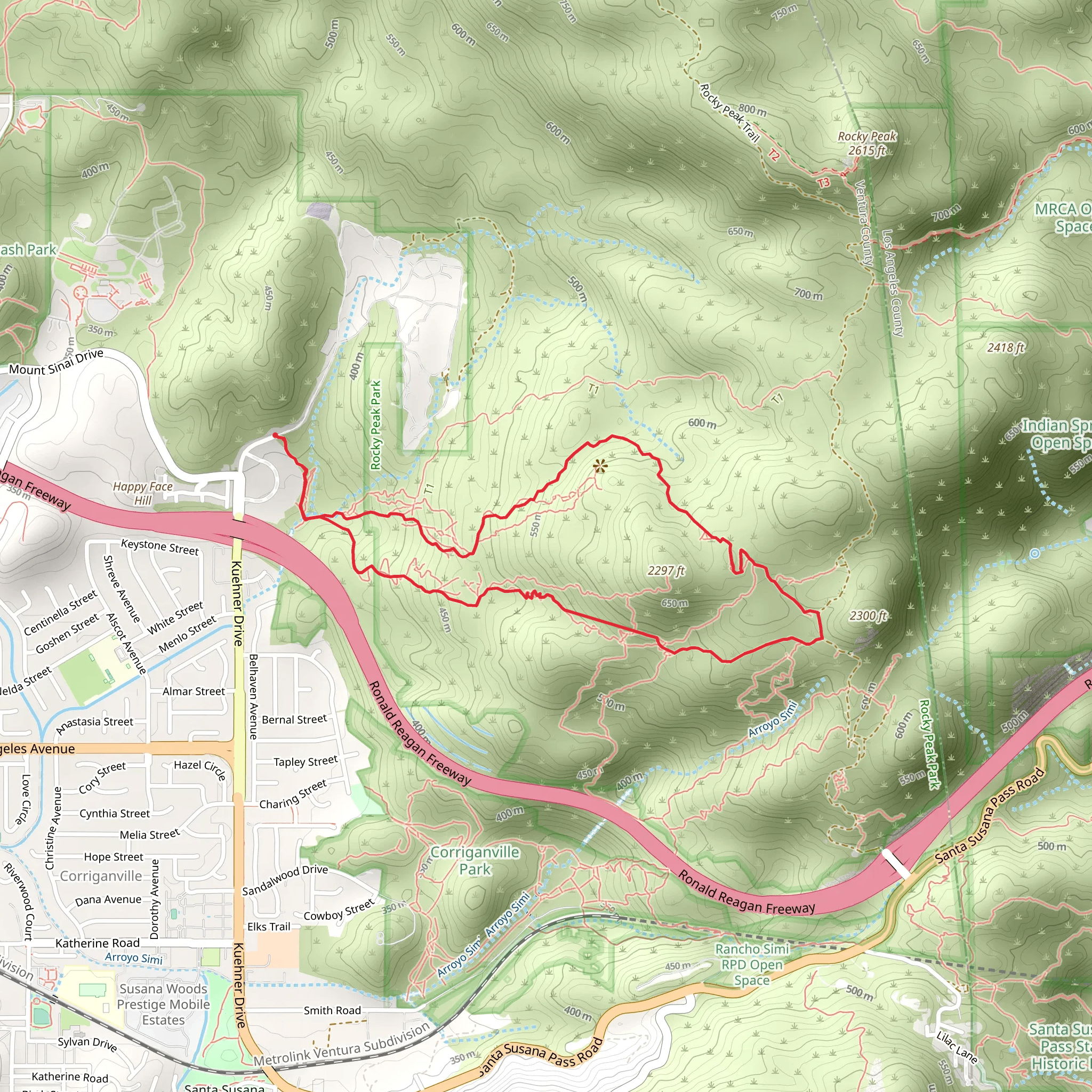 Hummingbird Trail Loop mobile static map