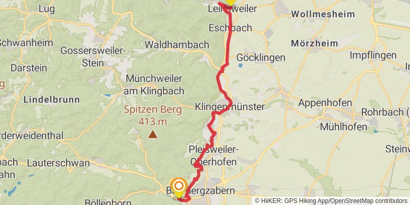 Deutsche Weinstrasse stage 5 Map