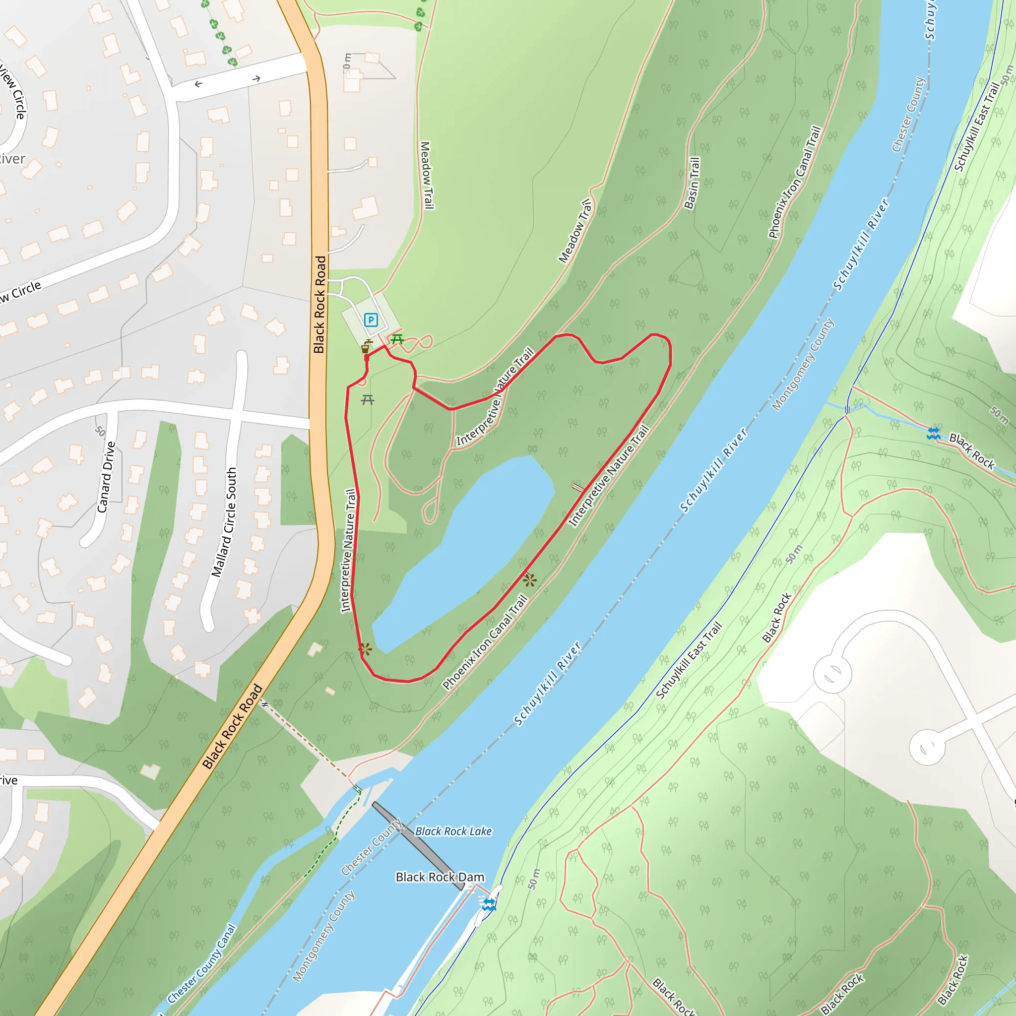Interpretive Nature Trail mobile static map