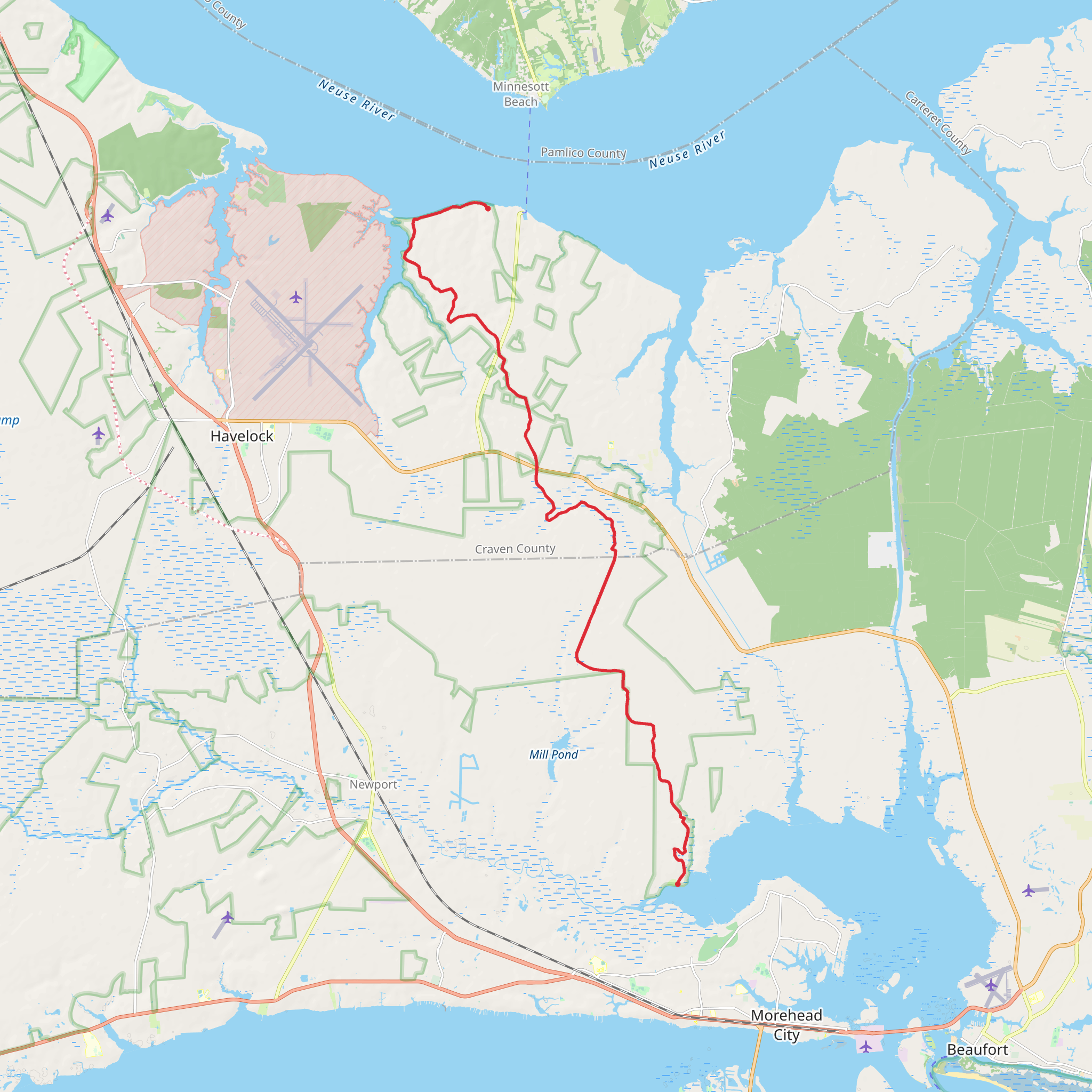 Neusiok Trail mobile static map