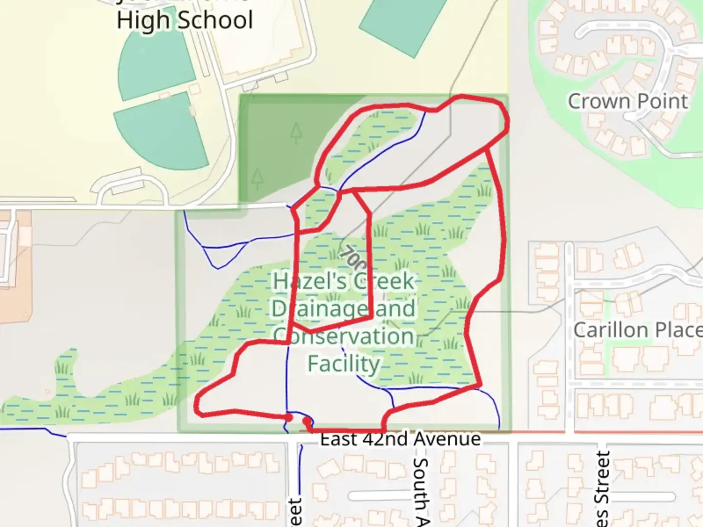 An image depicting the trail Hazel's Creek Loop and its surrounding area.