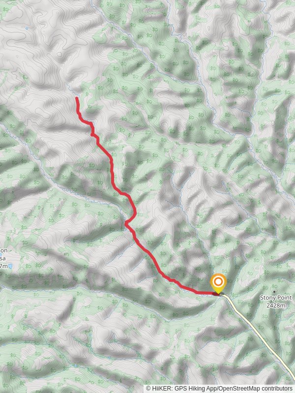 Bent to Dan Beard Trail mobile static map