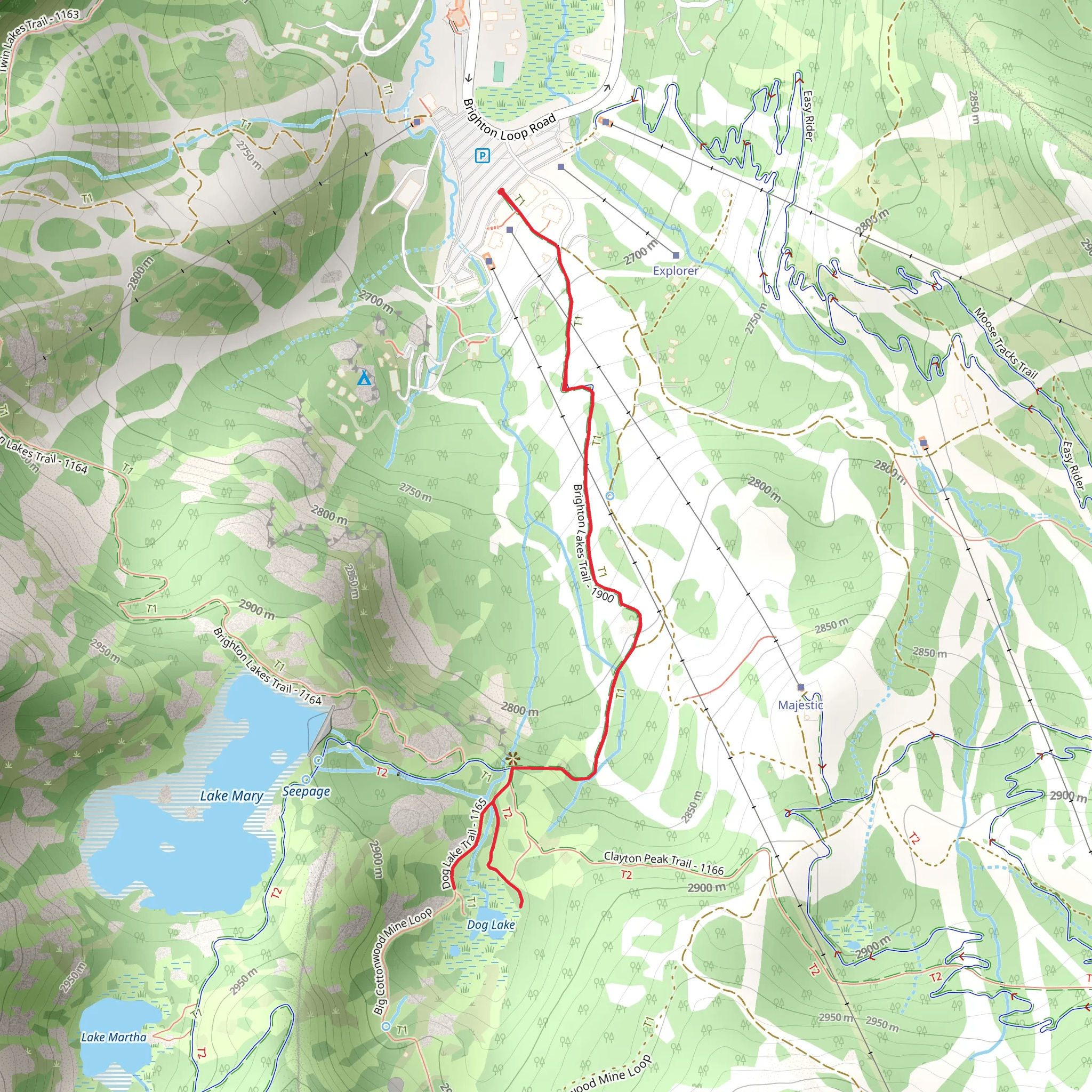 Brighton Lakes Trail mobile static map