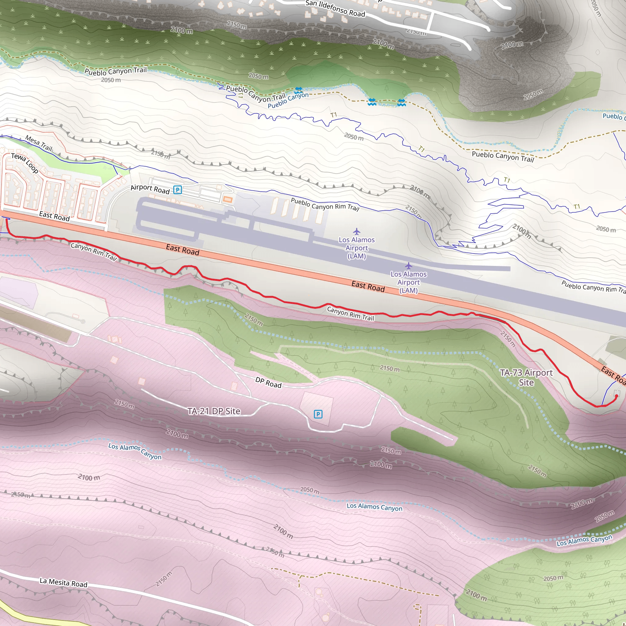 Canyon Rim Trail mobile static map