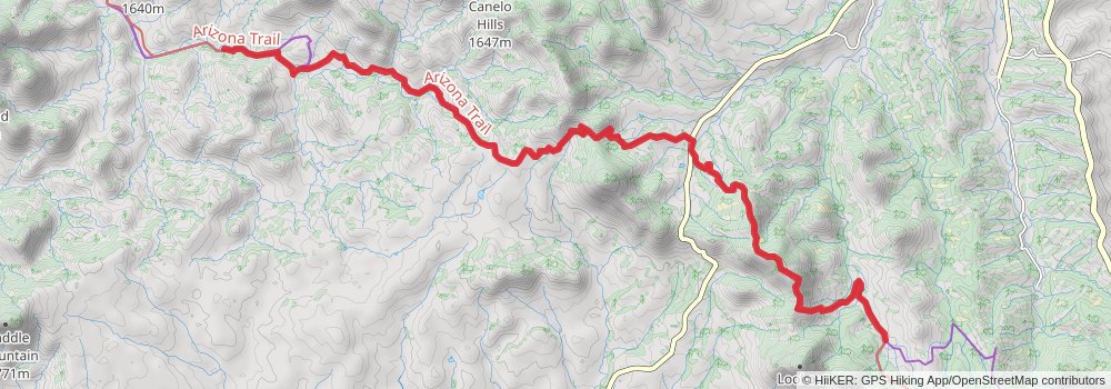 Arizona Trail stage 4 Map