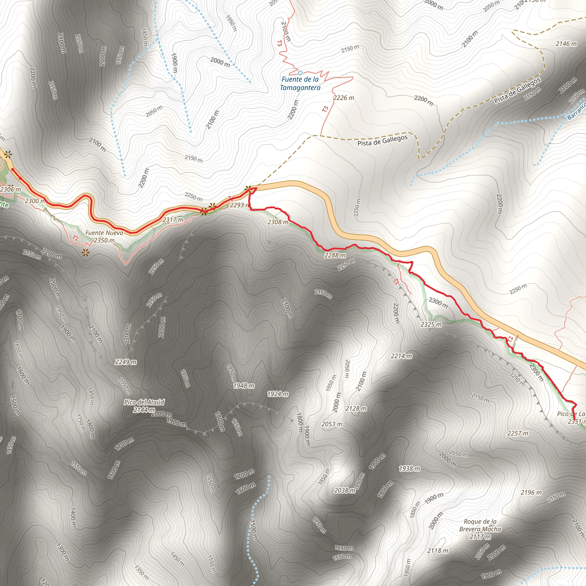 Pico de la Cruz Trail mobile static map
