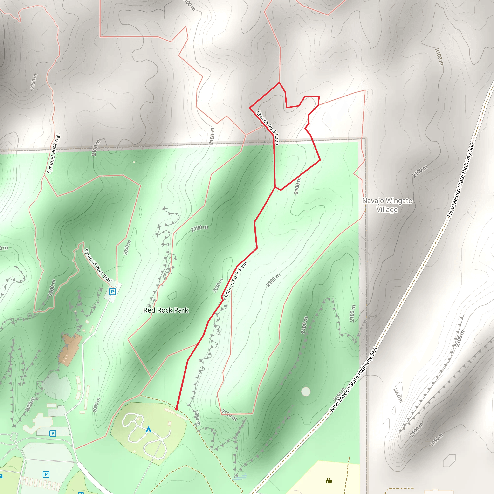 Church Rock Loop mobile static map