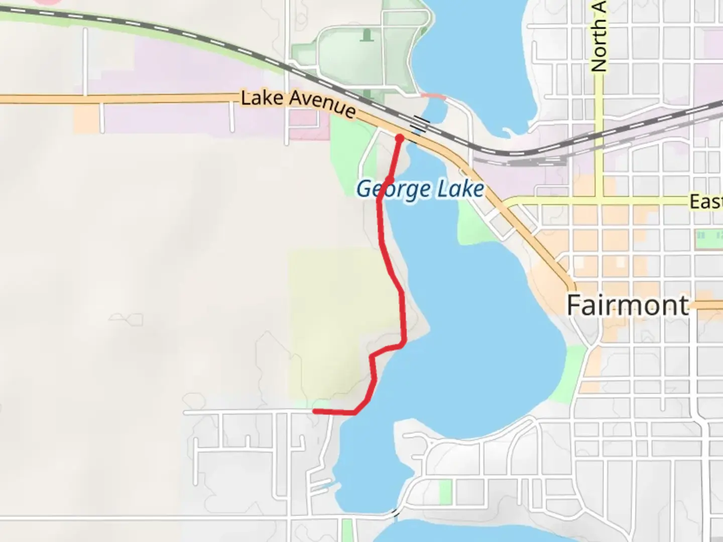 An image depicting the trail Center Creek Walk and its surrounding area.