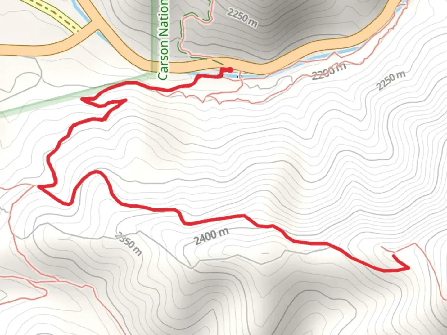 An image depicting the trail South Boundary Trail Out and Back and its surrounding area.