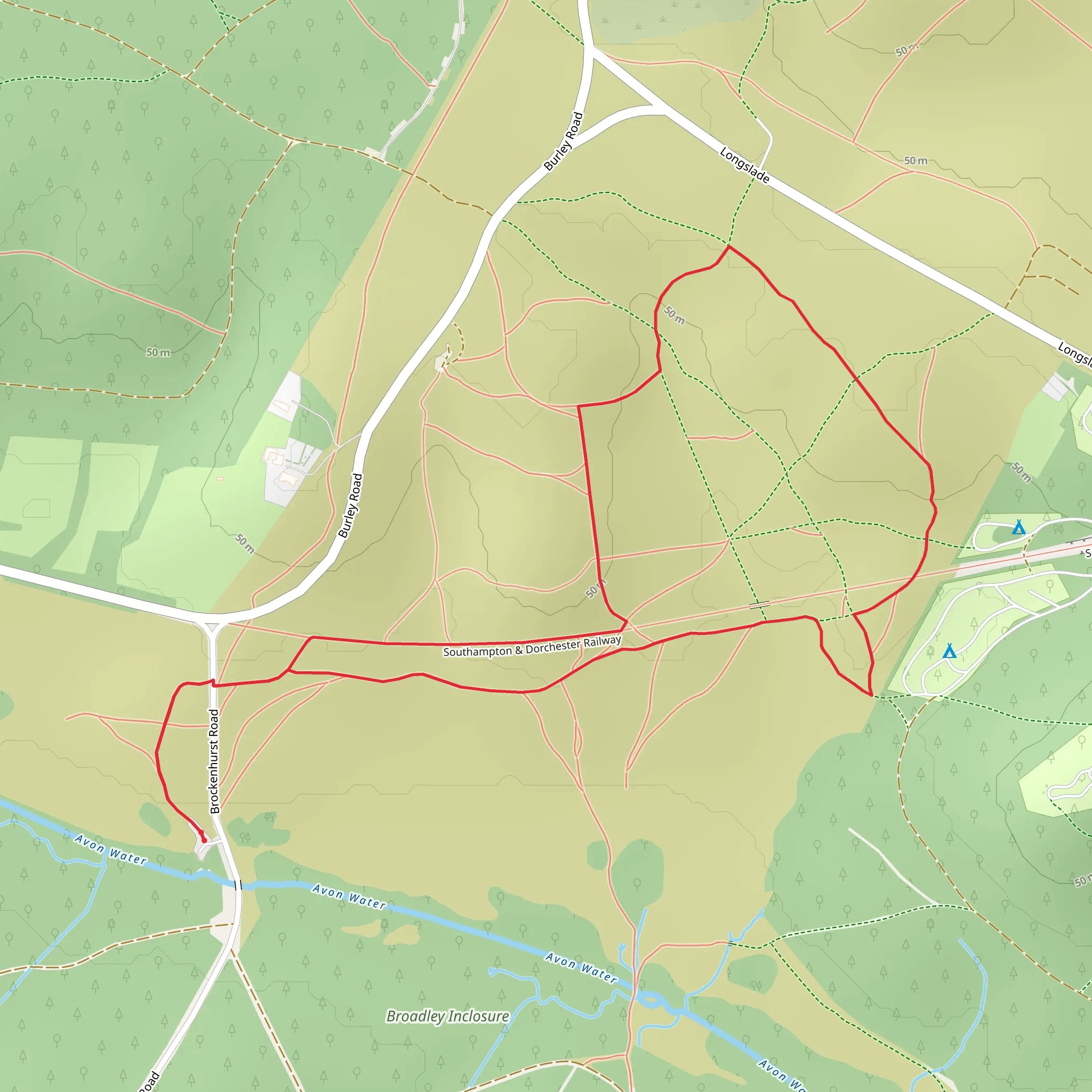 Yewtree Bottom and Hag Hill Loop mobile static map