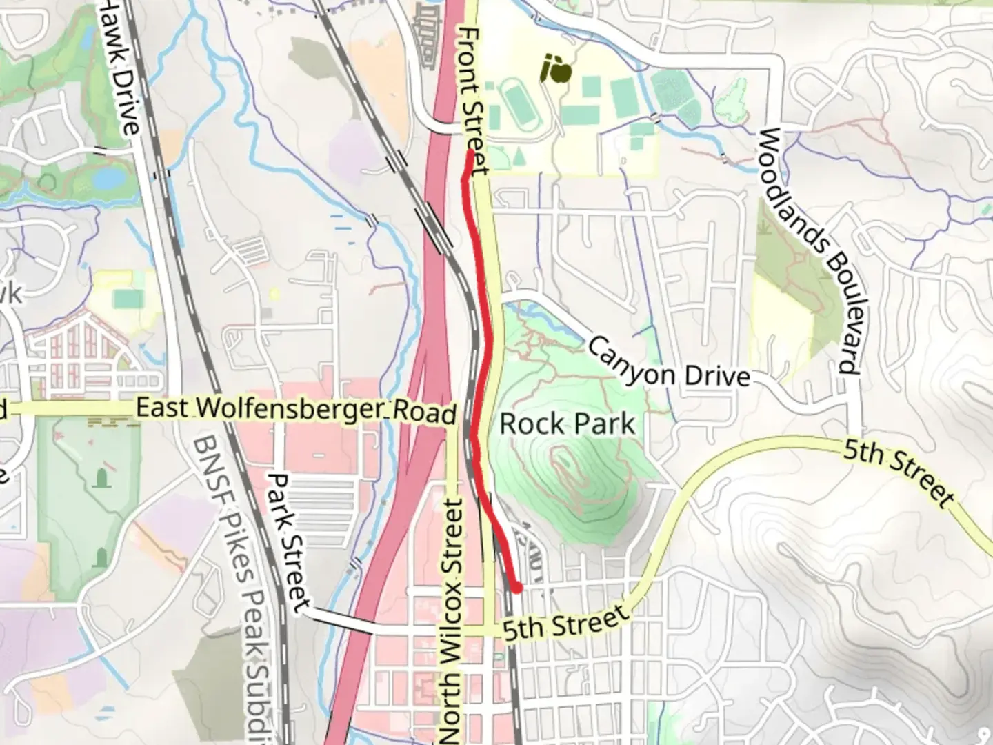 An image depicting the trail Front Street Trail and its surrounding area.