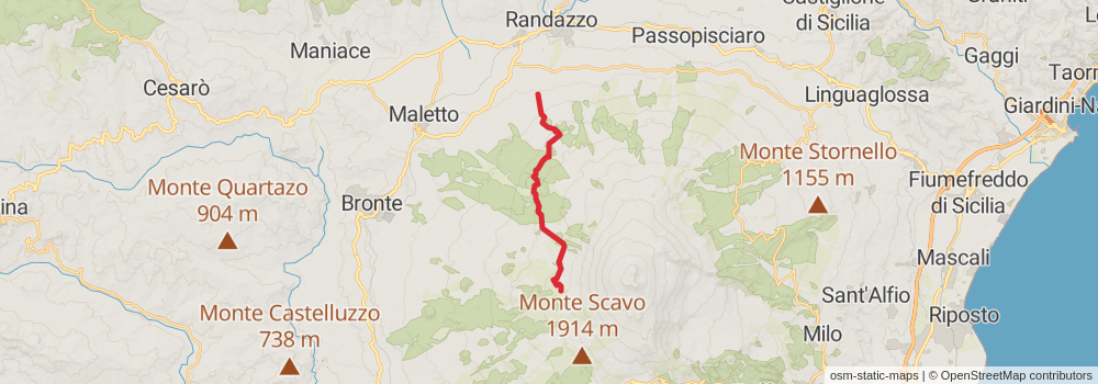 Sentiero Italia - Sicily Section stage 14 Map