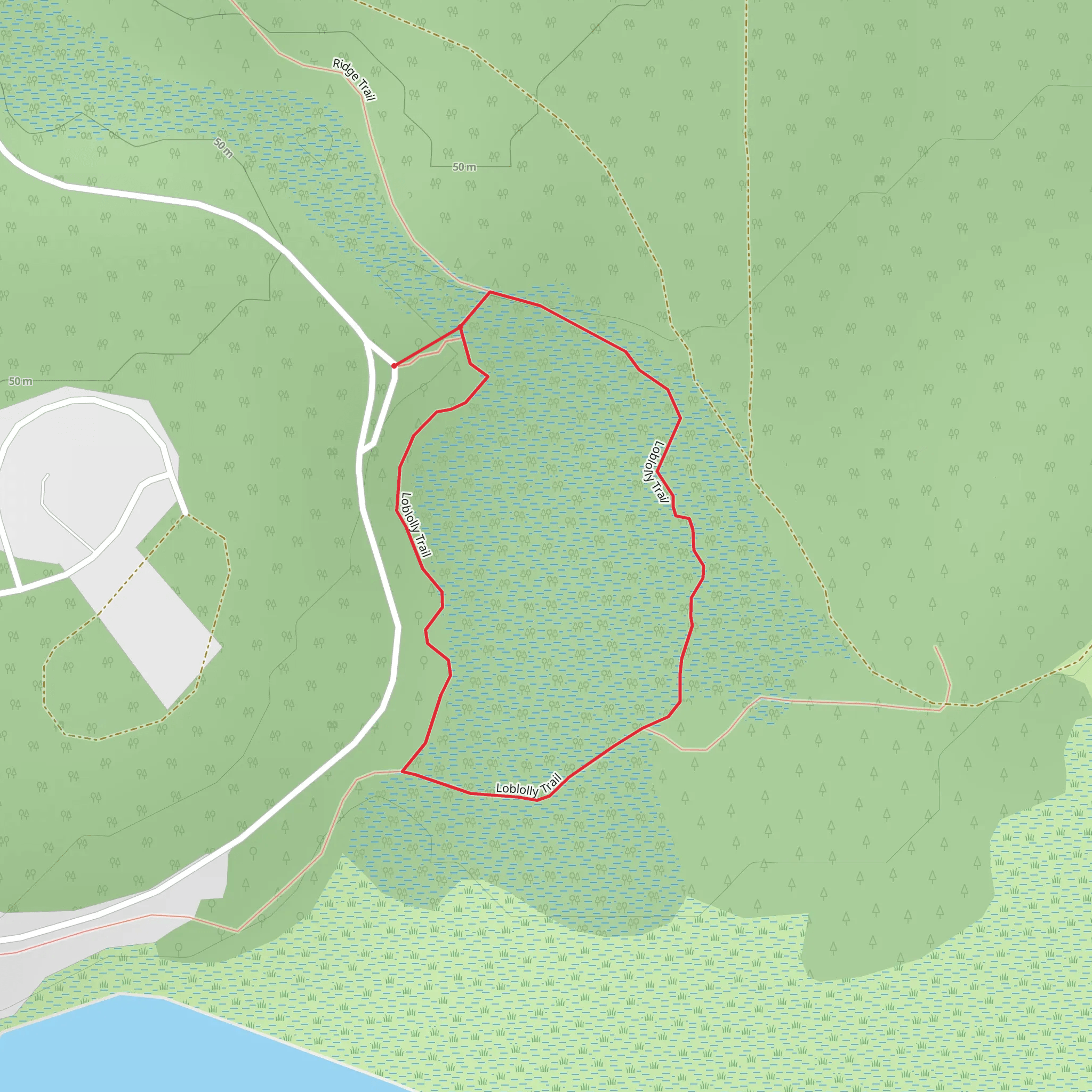 Loblolly Loop Trail mobile static map