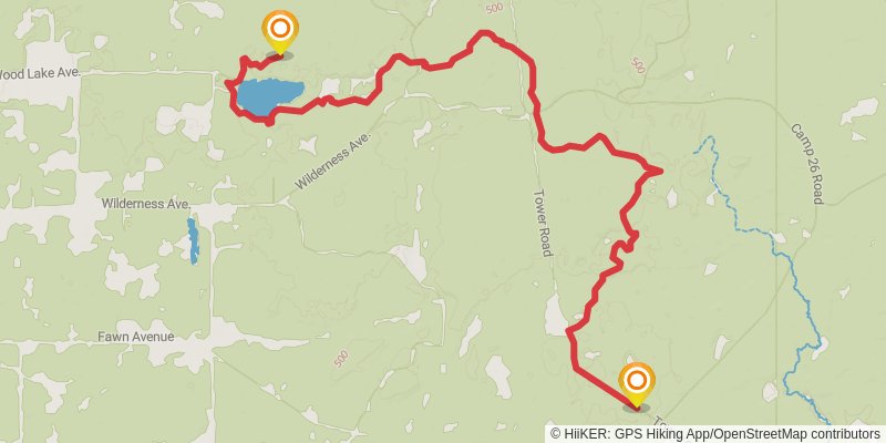 Ice Age National Scenic Trail stage 23 Map