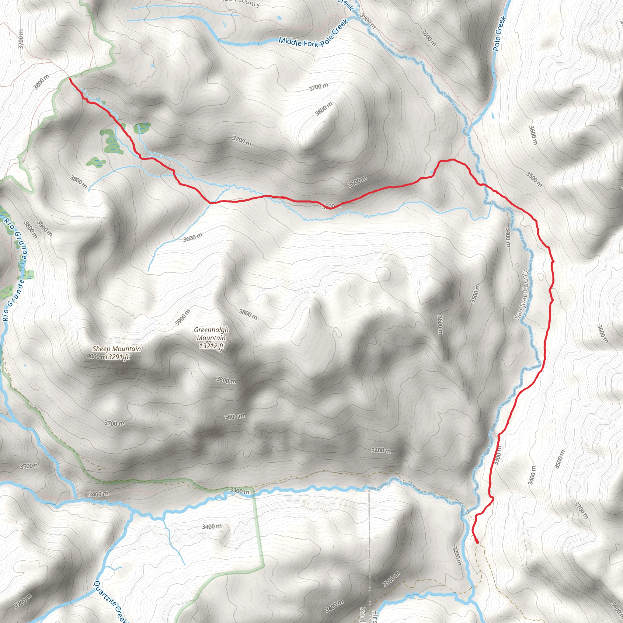 West Pole Trail mobile static map
