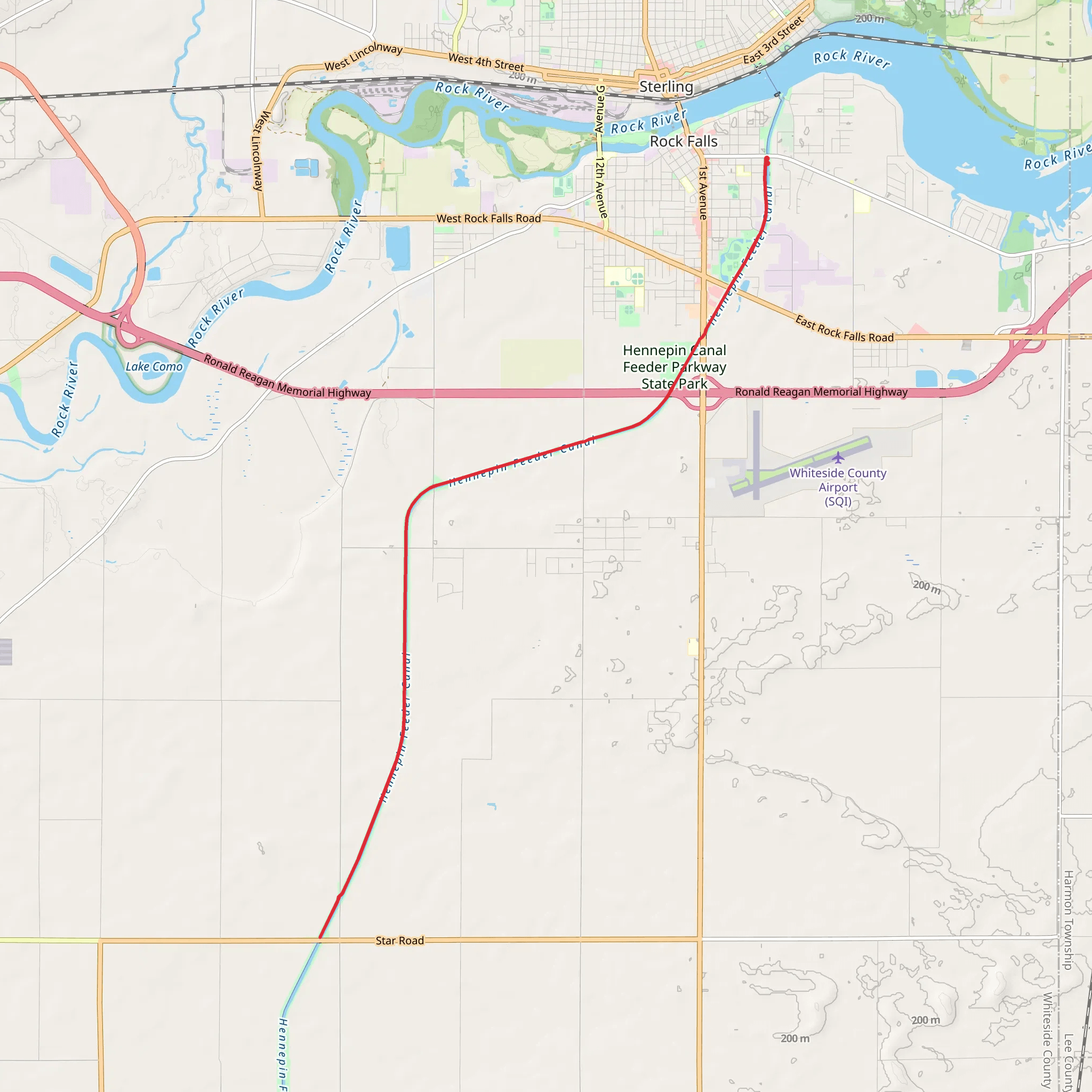 Hennepin Canal Parkway mobile static map