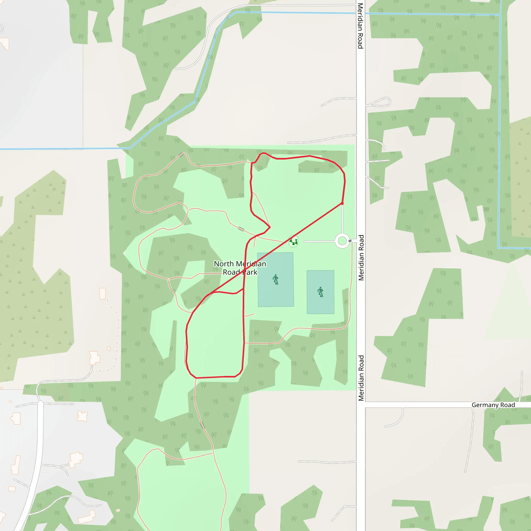 North Meridian Road Park Loop mobile static map