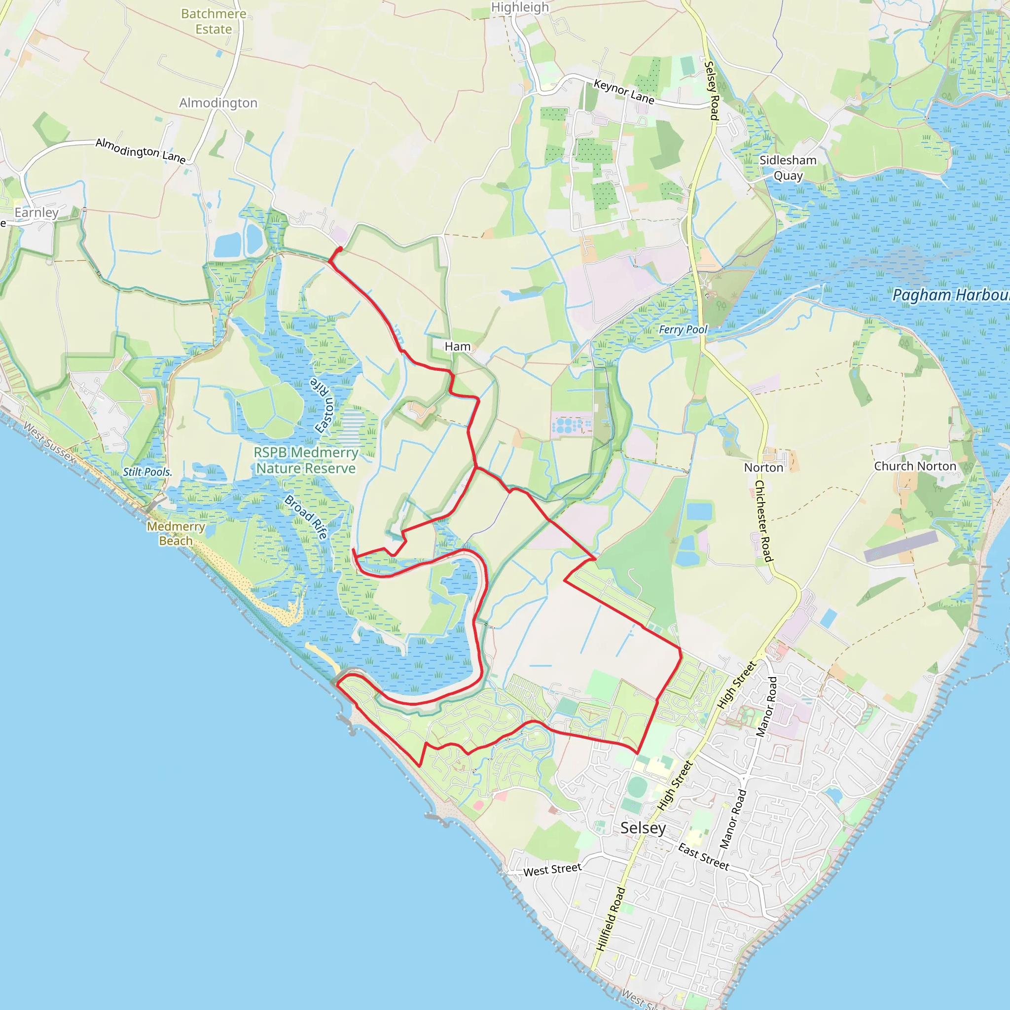 West Sands Park Loop mobile static map