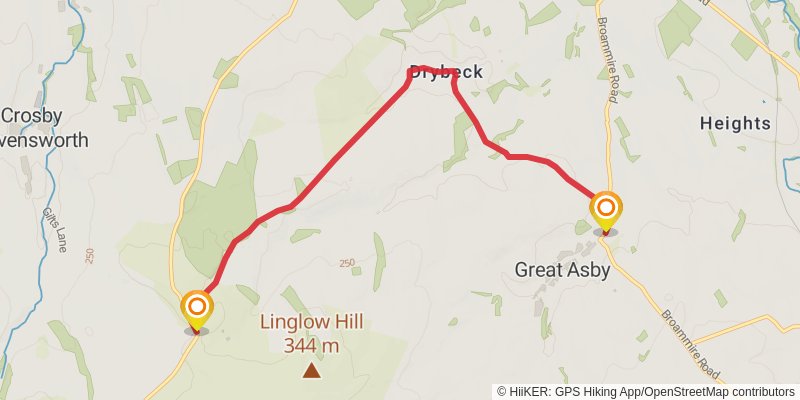 Eden Valley Loop from Bank Moor stage 2 Map