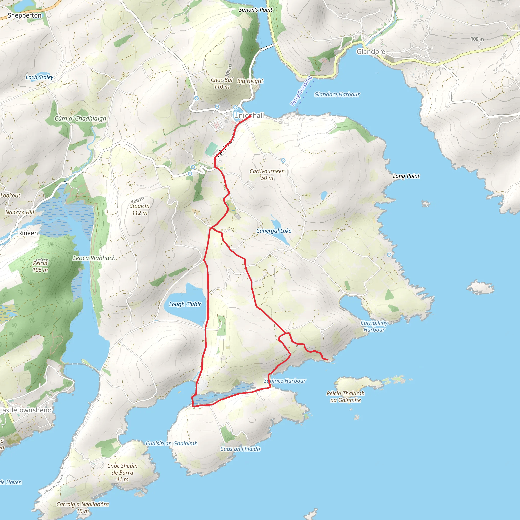 Union Hall Walks - Three Islands Walk mobile static map