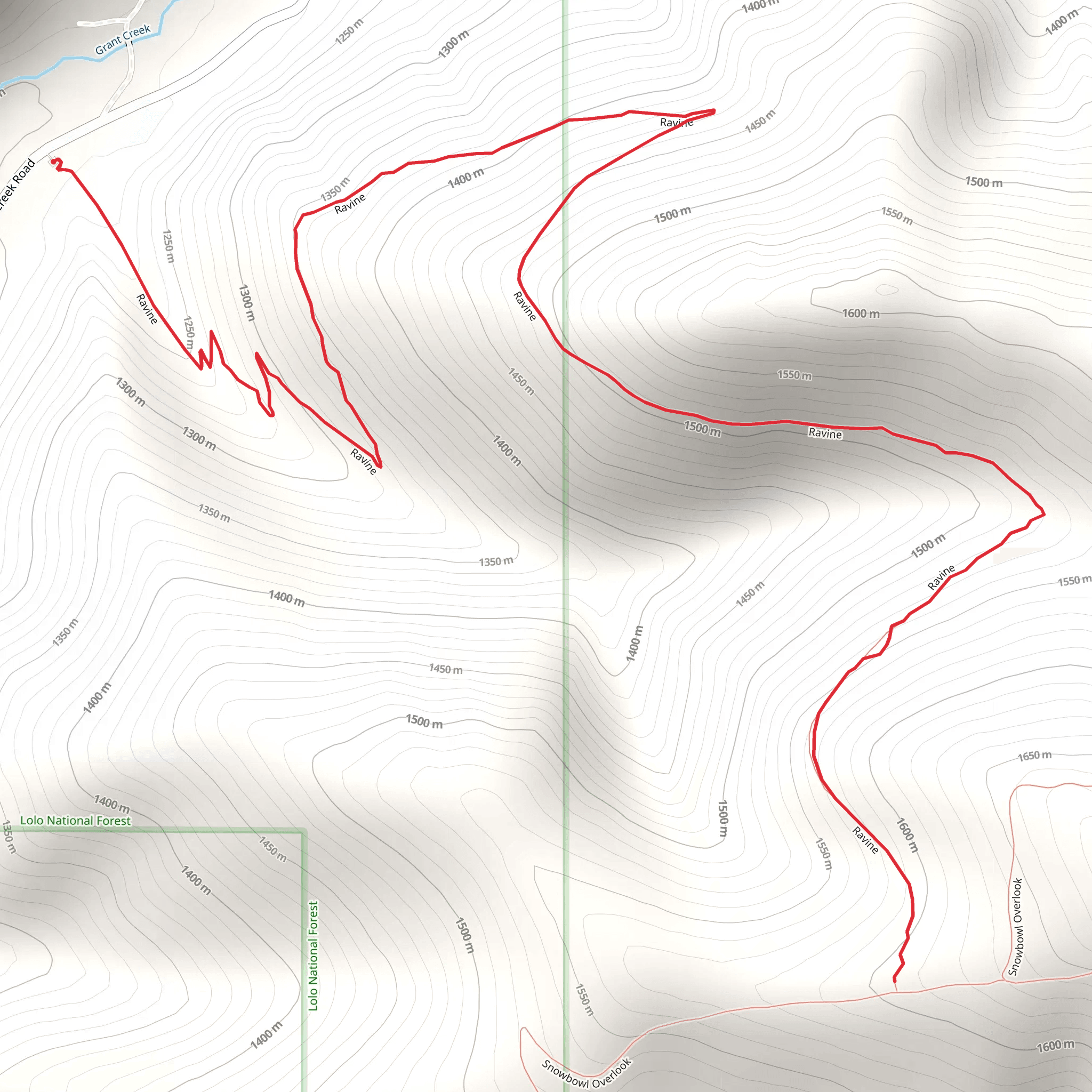 Ravine mobile static map