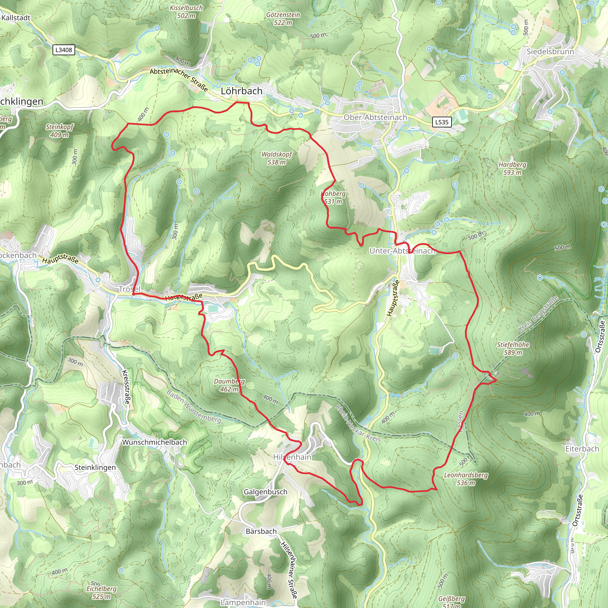 Trosel and Unterabtsteinach Loop mobile static map