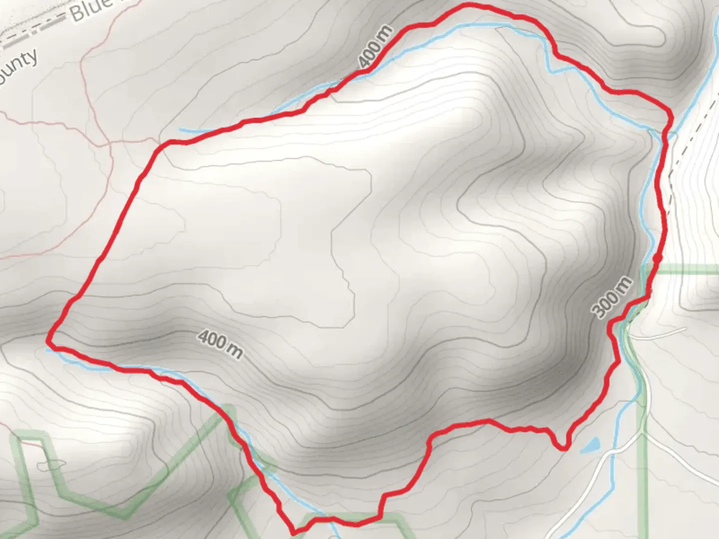 An image depicting the trail North Northkill Road Loop and its surrounding area.
