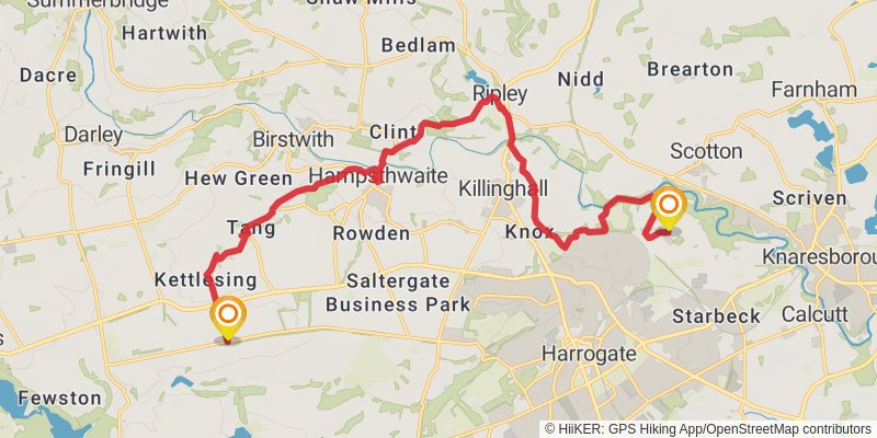Lancashire to Yorkshire Historical Walk stage 10 Map