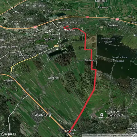 Hollandsche Rading to Maarssen via Tienhovensche and Maarsseveen