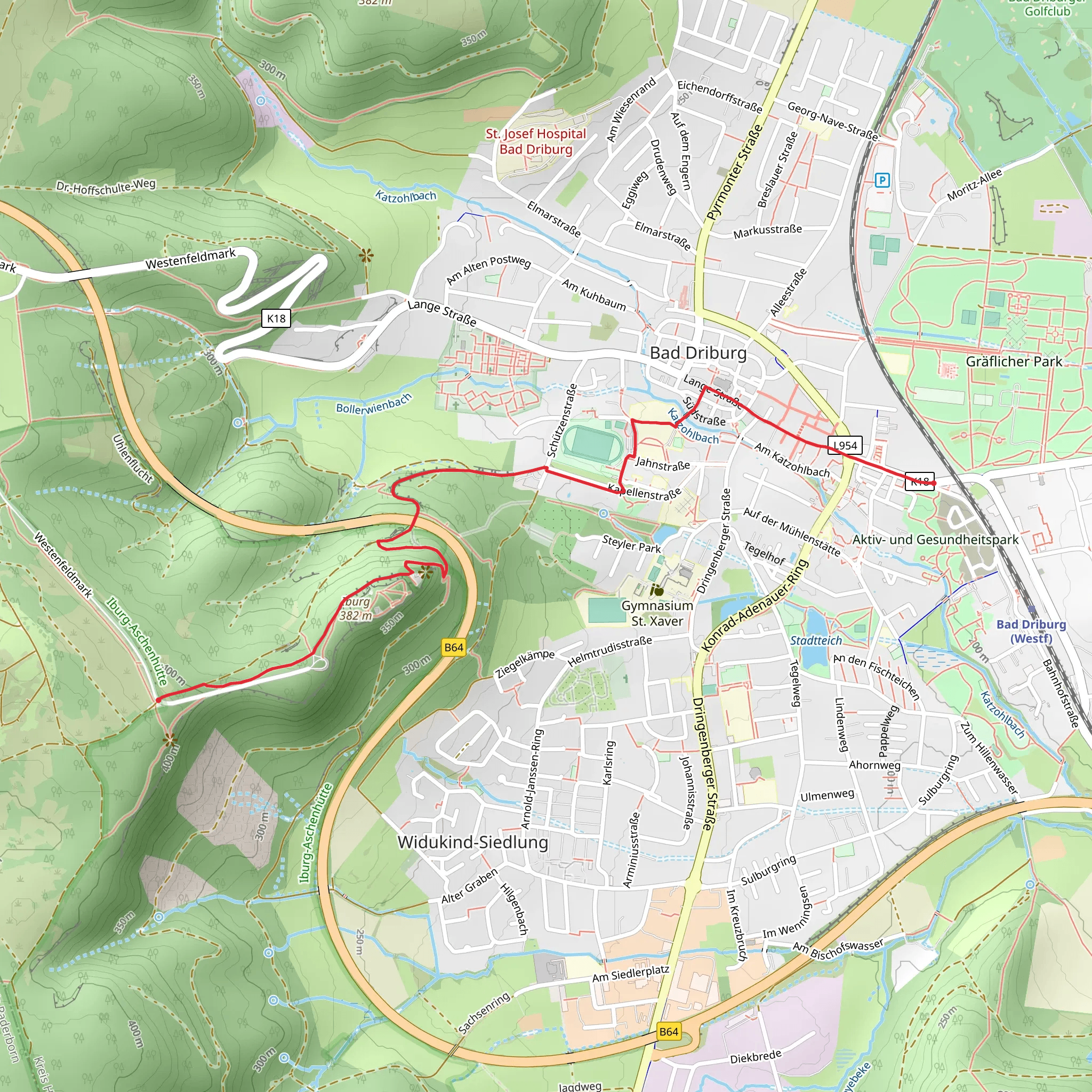 Baederweg mobile static map