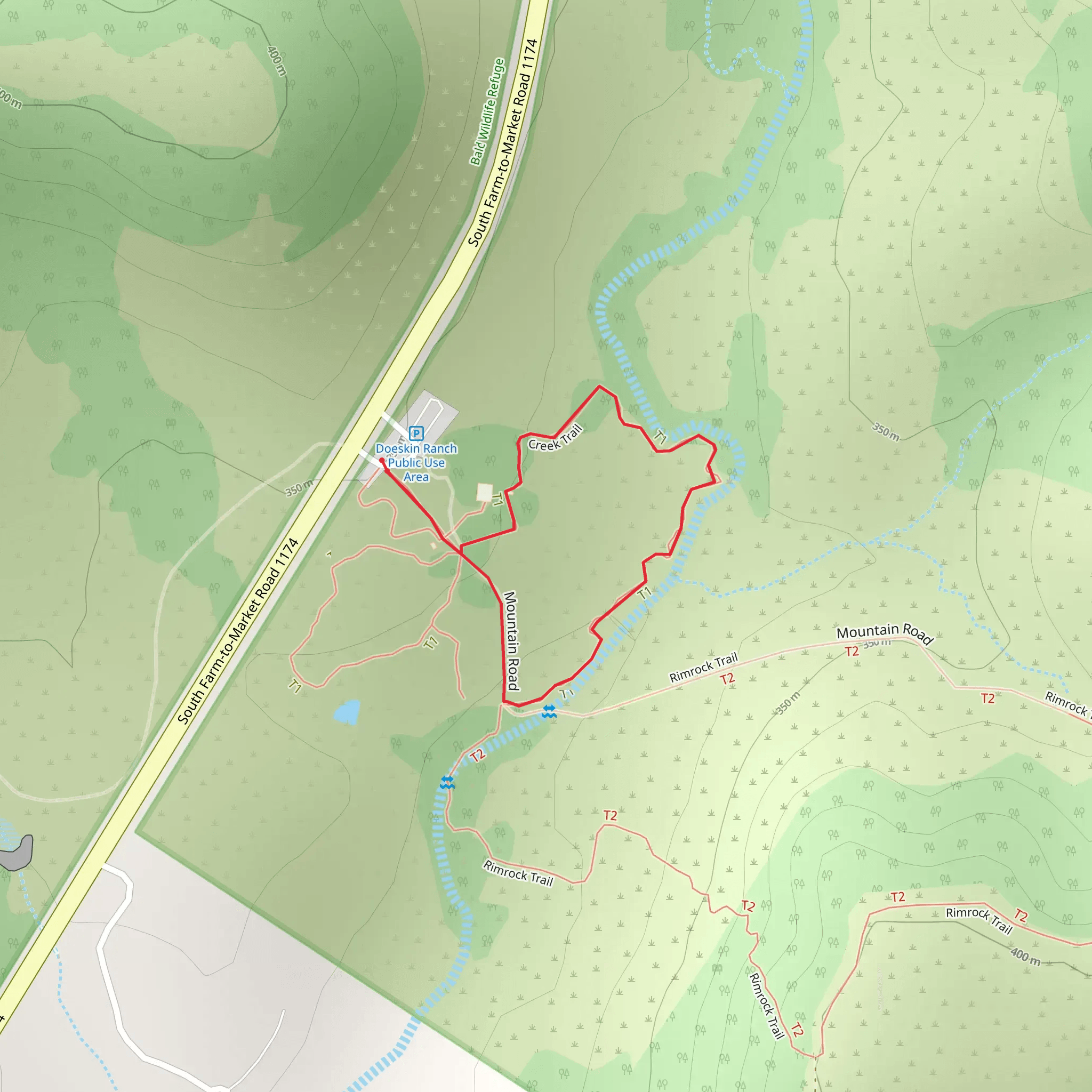 Creek Loop Trail mobile static map