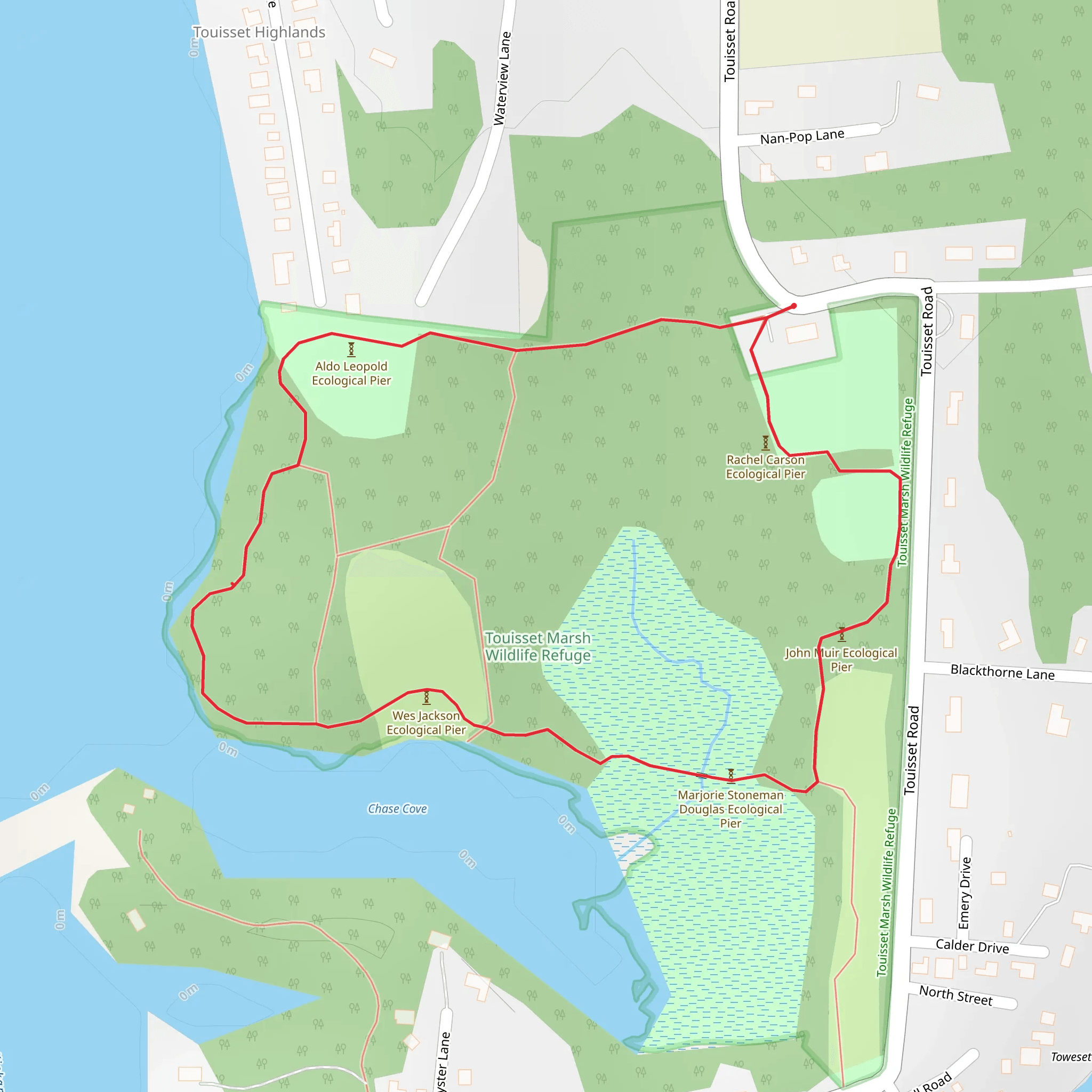 Touisset Marsh Loop mobile static map