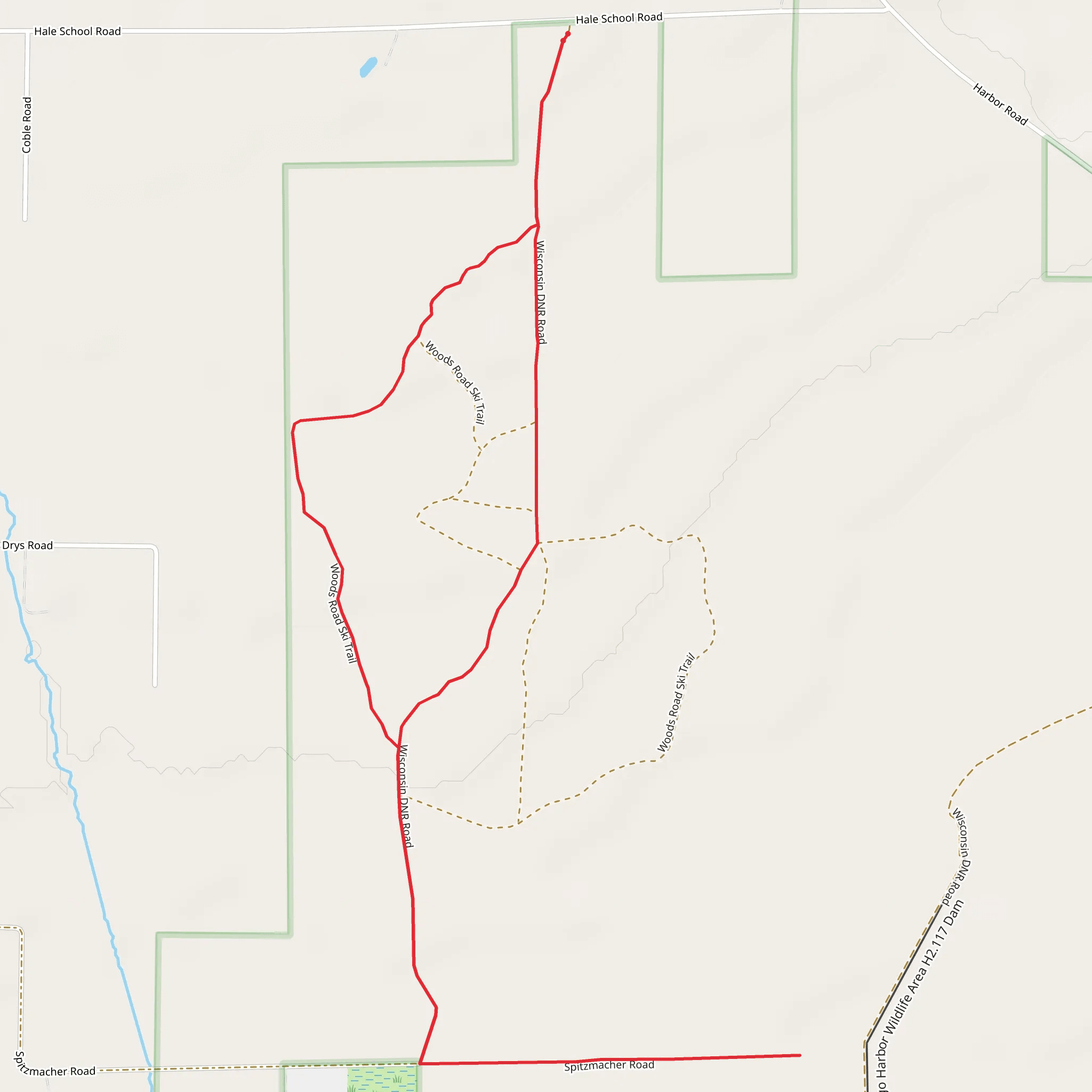 Wisconsin DNR Road Loop mobile static map