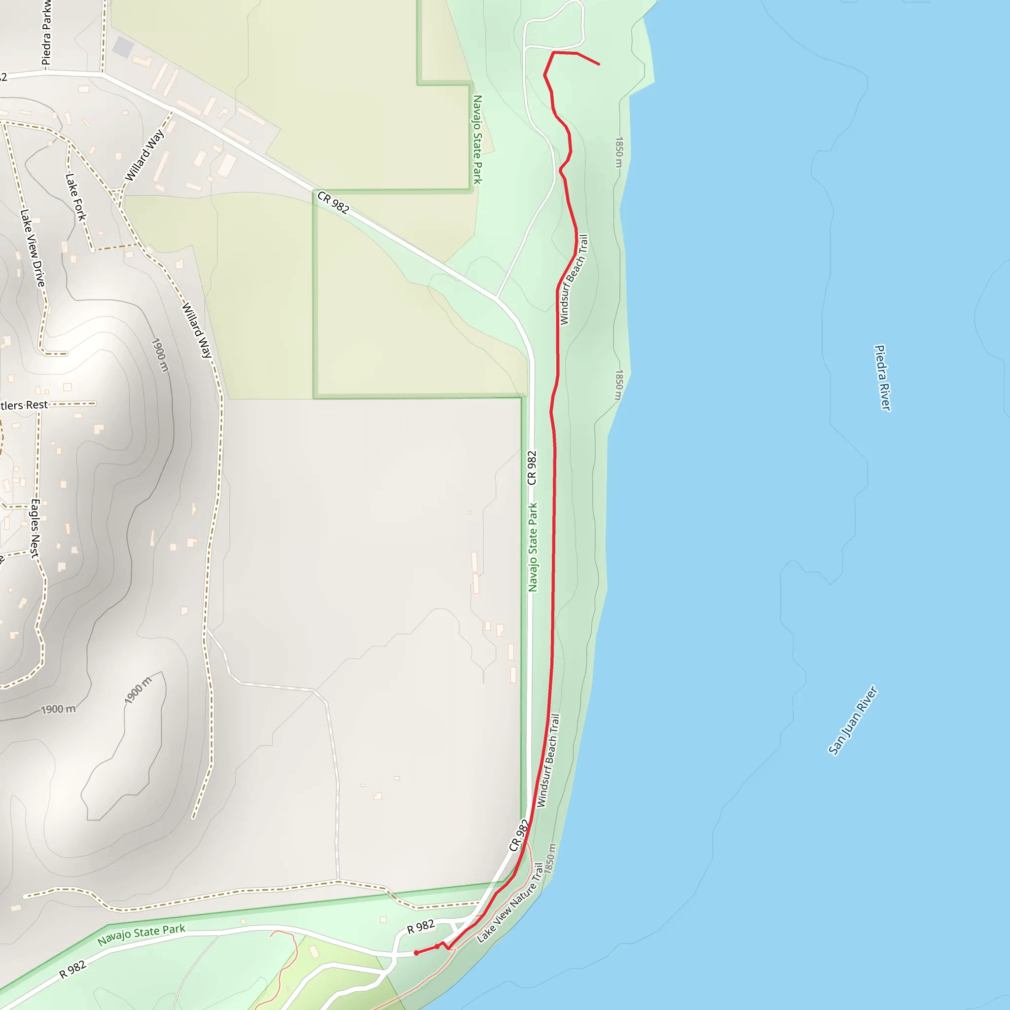 Windsurf Beach Trail mobile static map