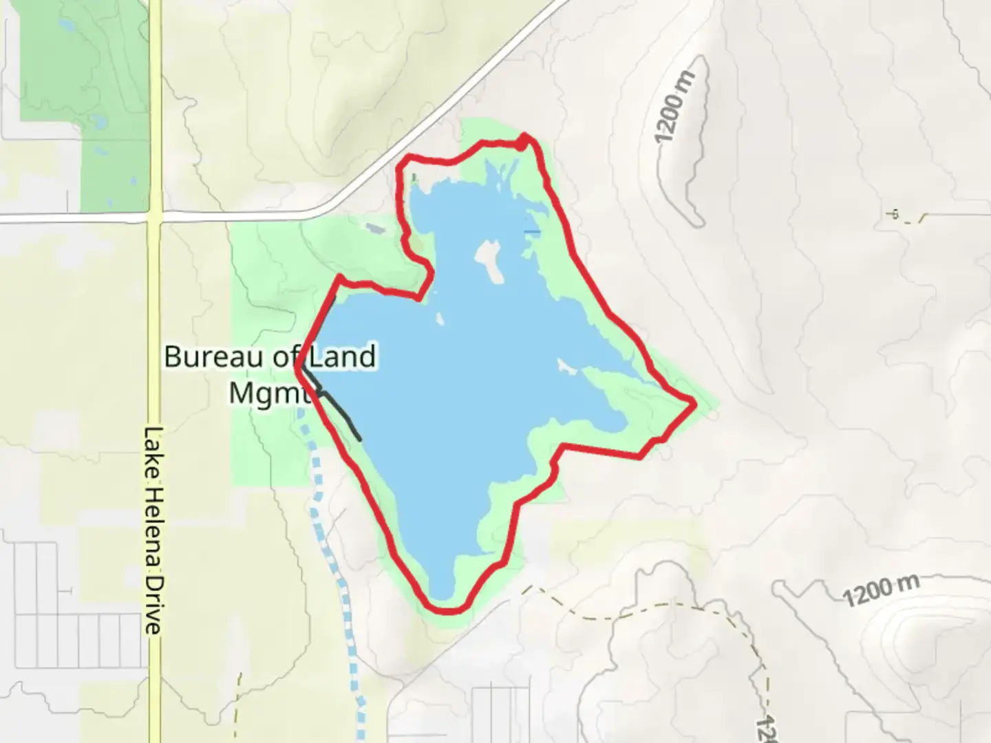 An image depicting the trail Helena Regulating Reservoir Road Loop and its surrounding area.