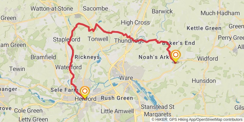 Hertfordshire Way stage 10 Map