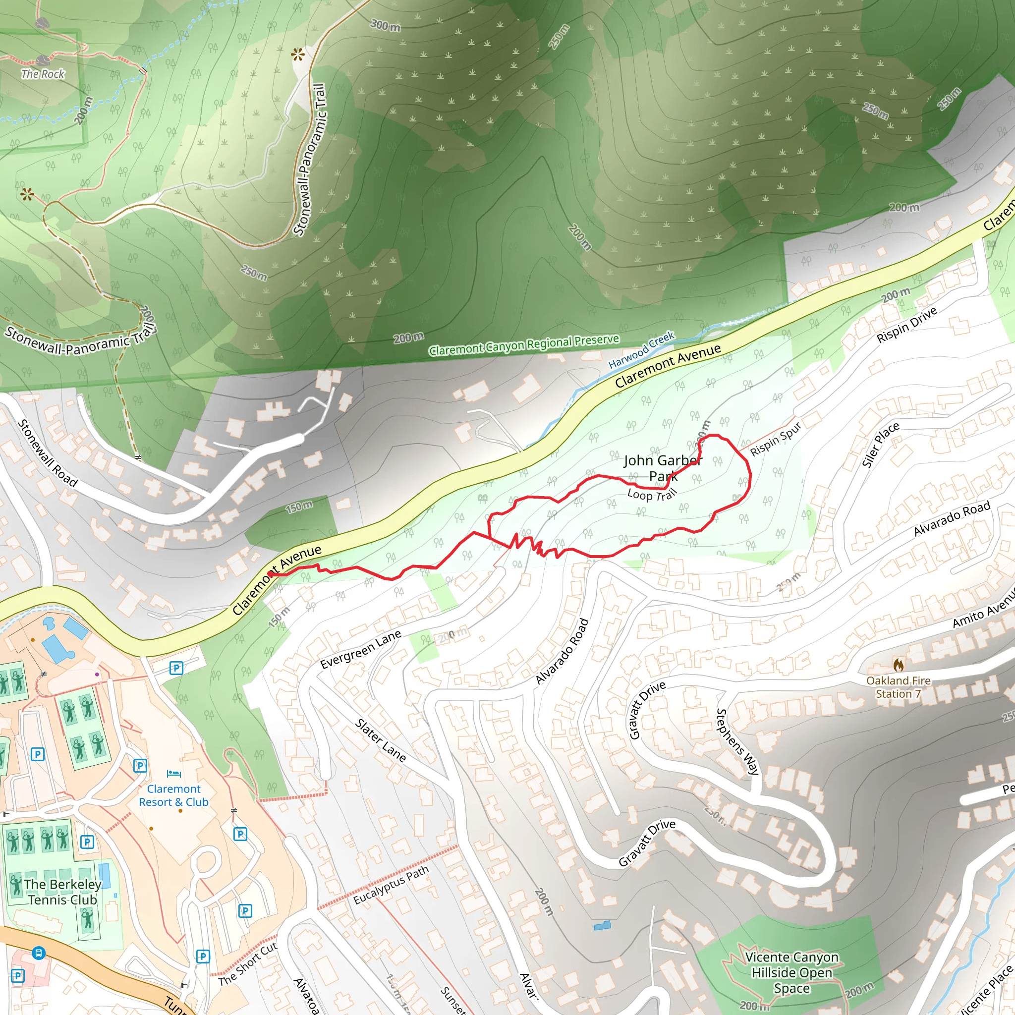 John Garber Park Loop mobile static map