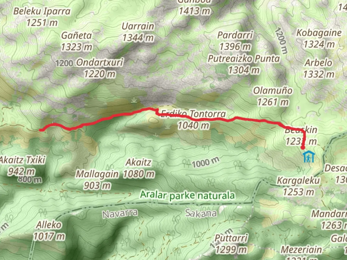 An image depicting the trail Inririo Way PR GI 2010 and its surrounding area.