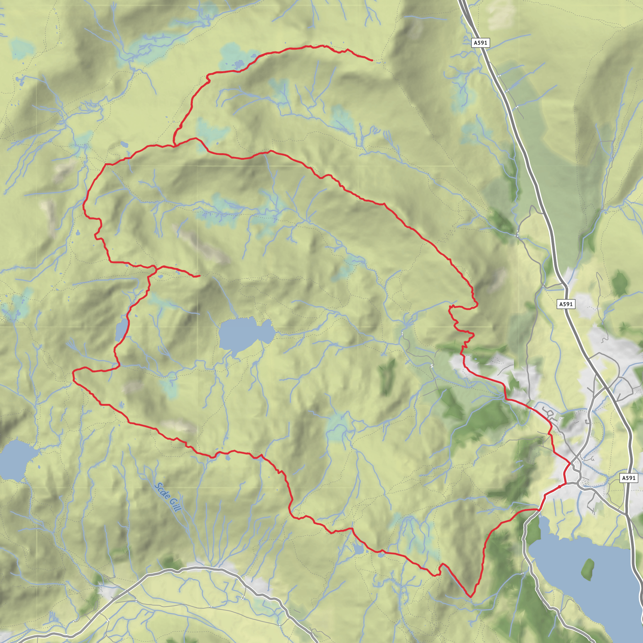 Grasmere Common Loop - 7 WRs mobile static map