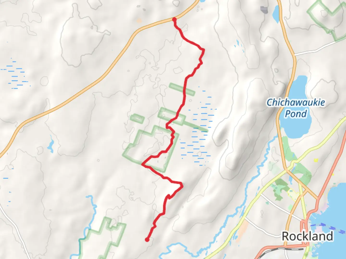 An image depicting the trail Dunbar Road to Farewell Drive Trail and its surrounding area.