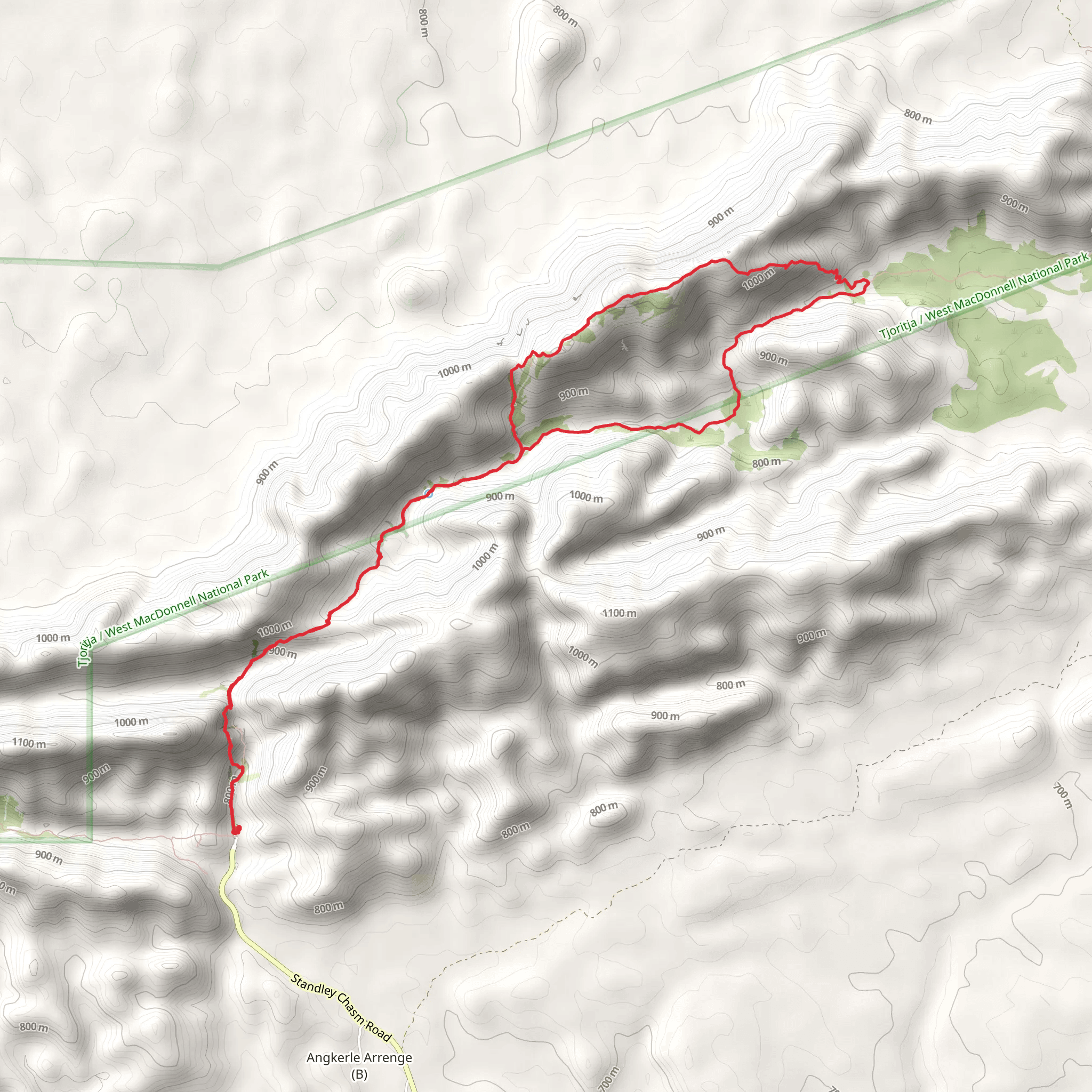 Standley Chasm High Route Loop mobile static map