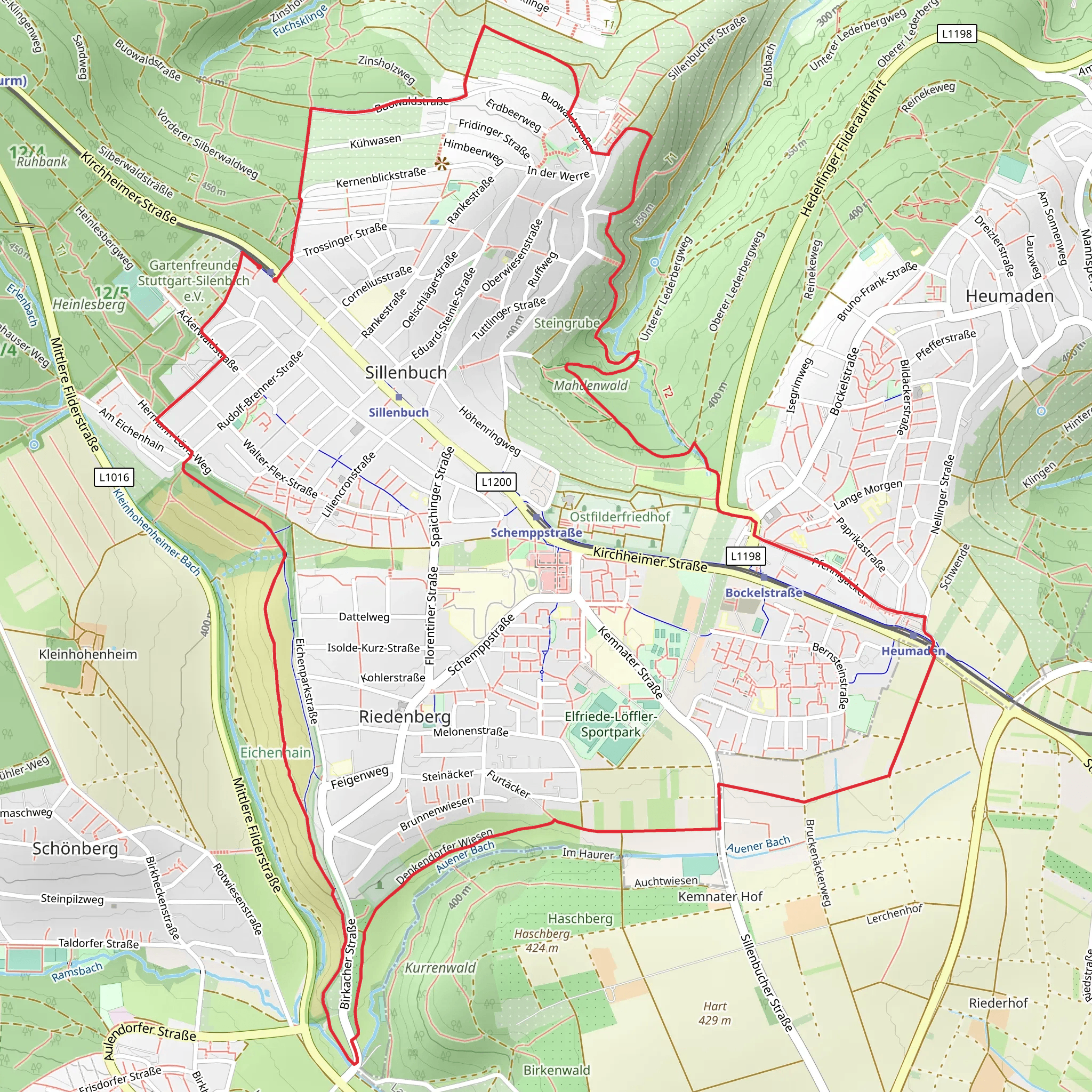 Eichenhain and Mahdenwald Loop mobile static map