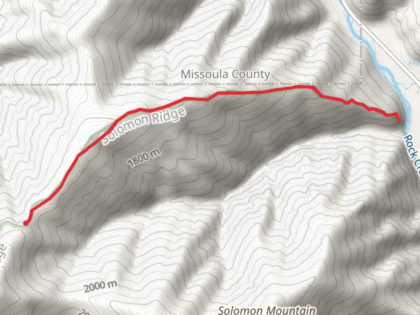 An image depicting the trail Rock Creek Lookout via Solomon Ridge and its surrounding area.
