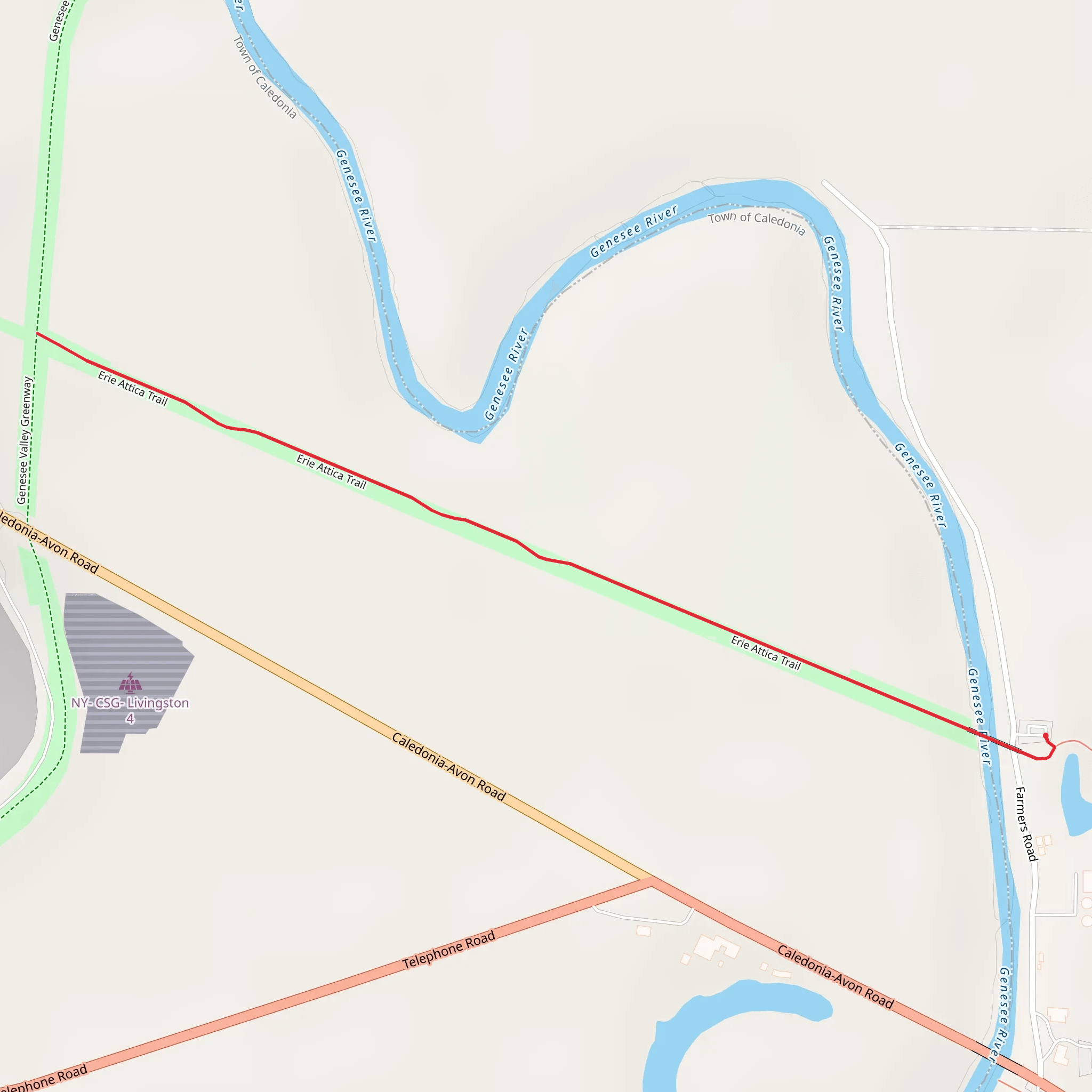 Erie Attica Trail mobile static map