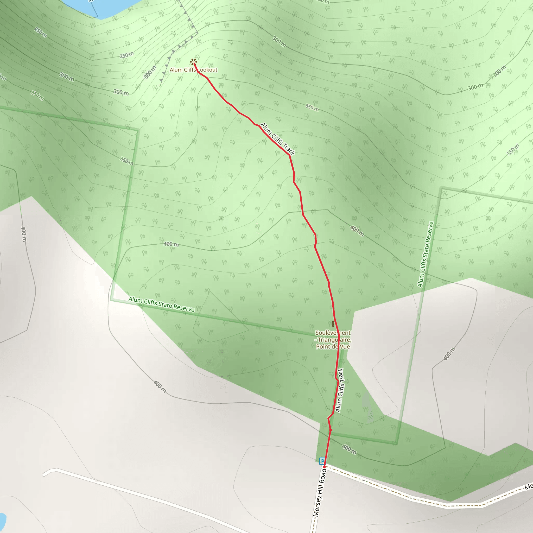 Alum Cliffs Walk mobile static map